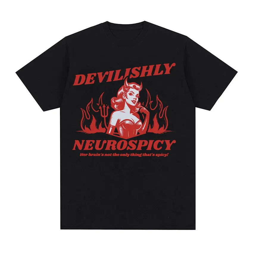 Devilishly Neurospicy Men's 100% Cotton T-shirt