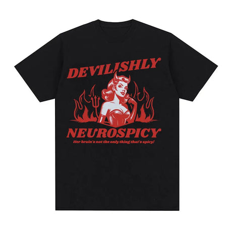 Devilishly Neurospicy Men's 100% Cotton T-shirt