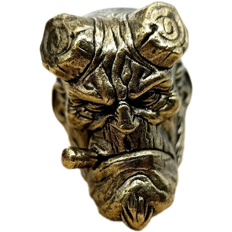 Hell Boy Brass Paracord Beads Lanyard Dreadlock Beard Bead