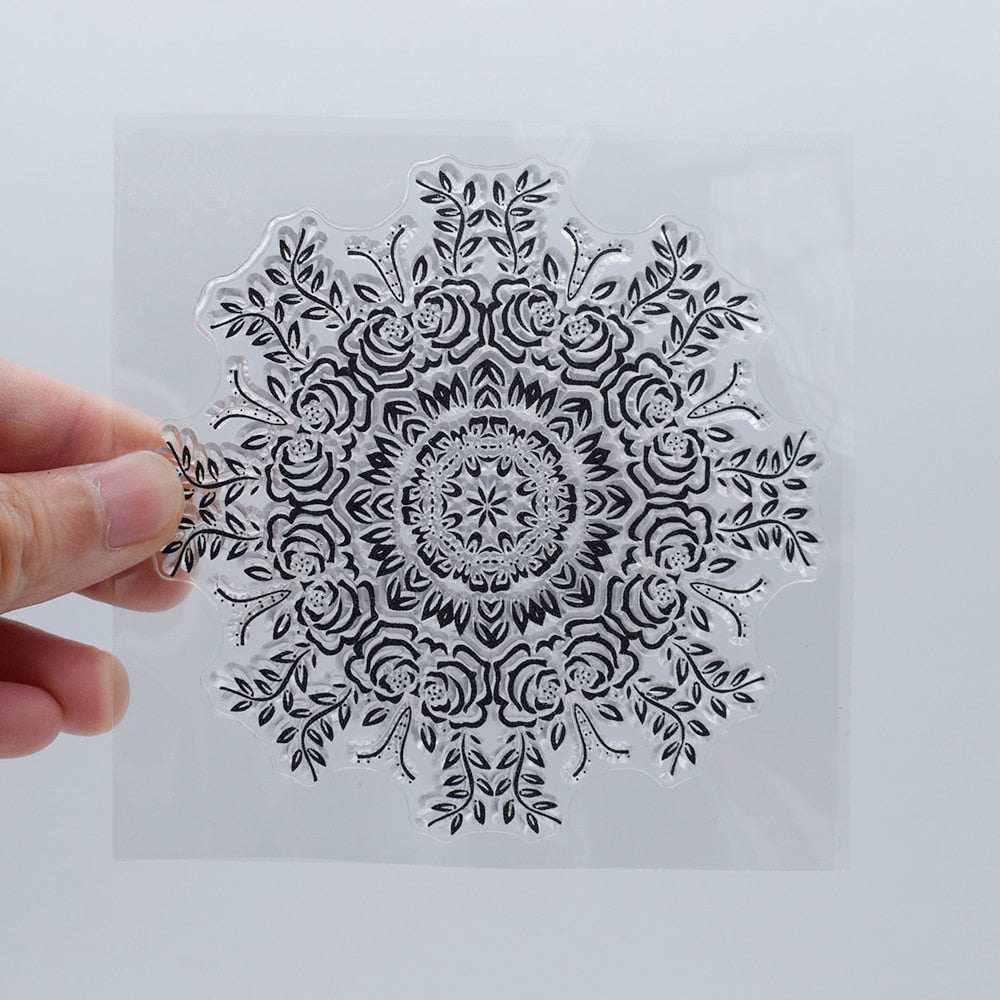 9cm Mandala Pottery Polymer Clay Texture Sheets Embossing Stamp