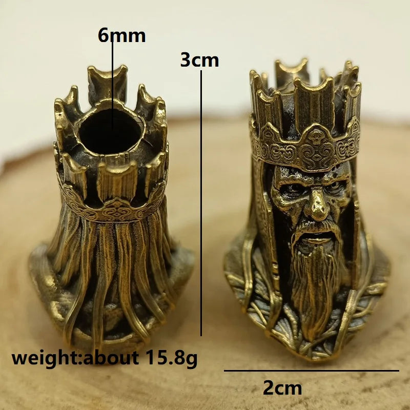 Pope Brass Paracord Bead Dreadlock Beard Beard
