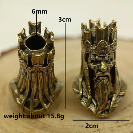 Pope Brass Paracord Bead Dreadlock Beard Beard