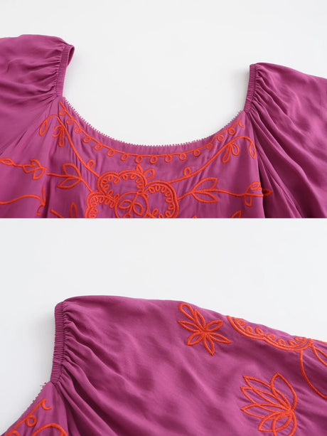 Nerissa's Boho Embroidered Dress