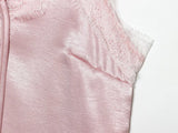 Y2k Asymmetrical Spliced Lace Satin Slip Long Camisole Top Layering Dress Side Slit Hem