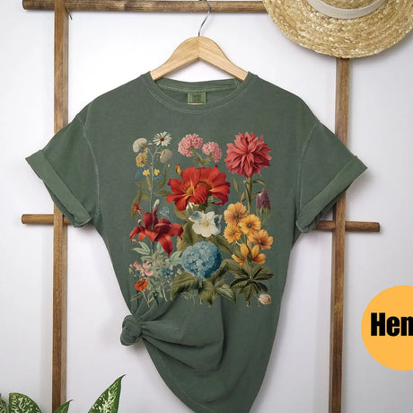 Wildflowers Cottagecore T-Shirt Cotton Tee Shirt