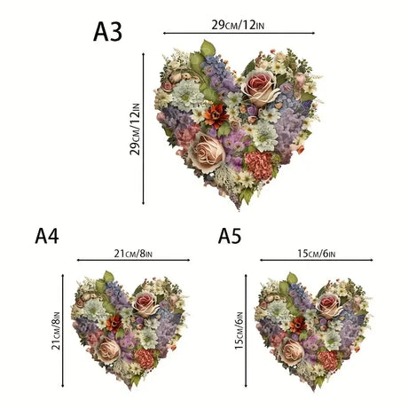 Love Bouquet Heart Wooded Jigsaw Puzzle