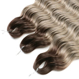 Ombre Rainbow 24 Inch Synthetic Hair Wave Braiding Hair Extensions