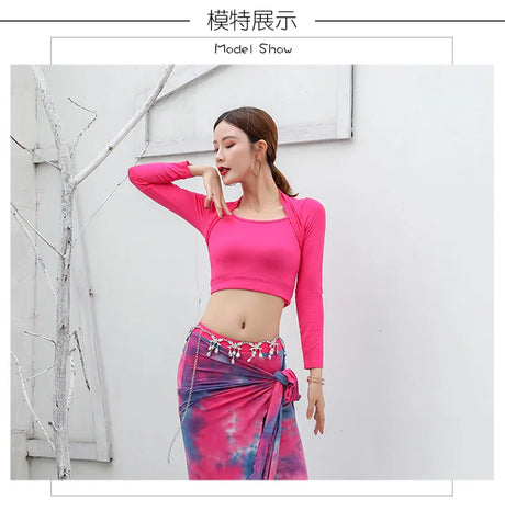 Asymmetric Belly Dance Tie-dry Skirt
