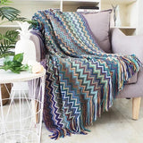 Boho Zig Zag Mexico Baja Blankets