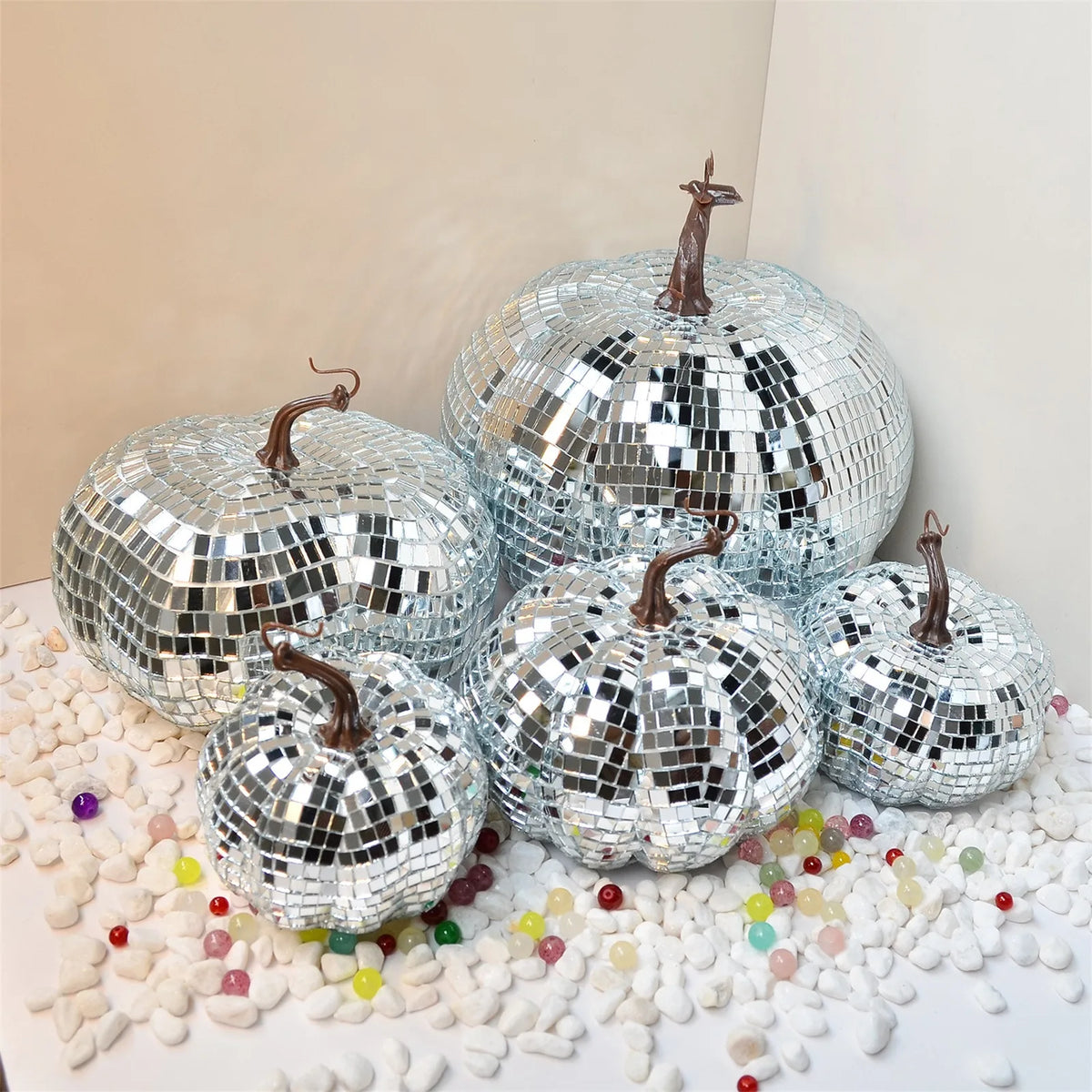 Mini Mirror Disco Pumpkin Ball Halloween Party Decor