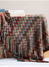 Boho Zig Zag Mexico Baja Blankets