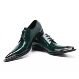 Crystal Blue Waters Real Leather Mens Oxford Pointed Toe Dress Shoes