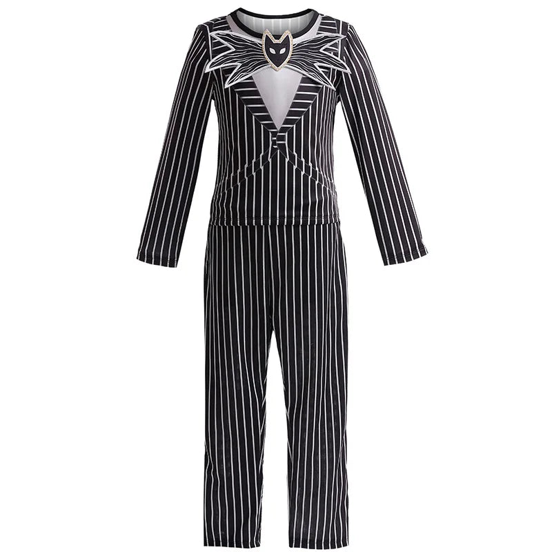 Children's Halloween Cosplay Nightmare Before Christmas Costumes Kids Girls Sally Dress Boys Skeleton Jack Clothing Set