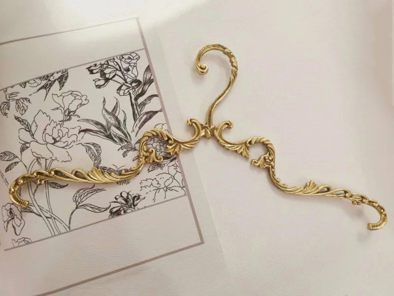 French Palace Style Solid Brass Clothes Hanger