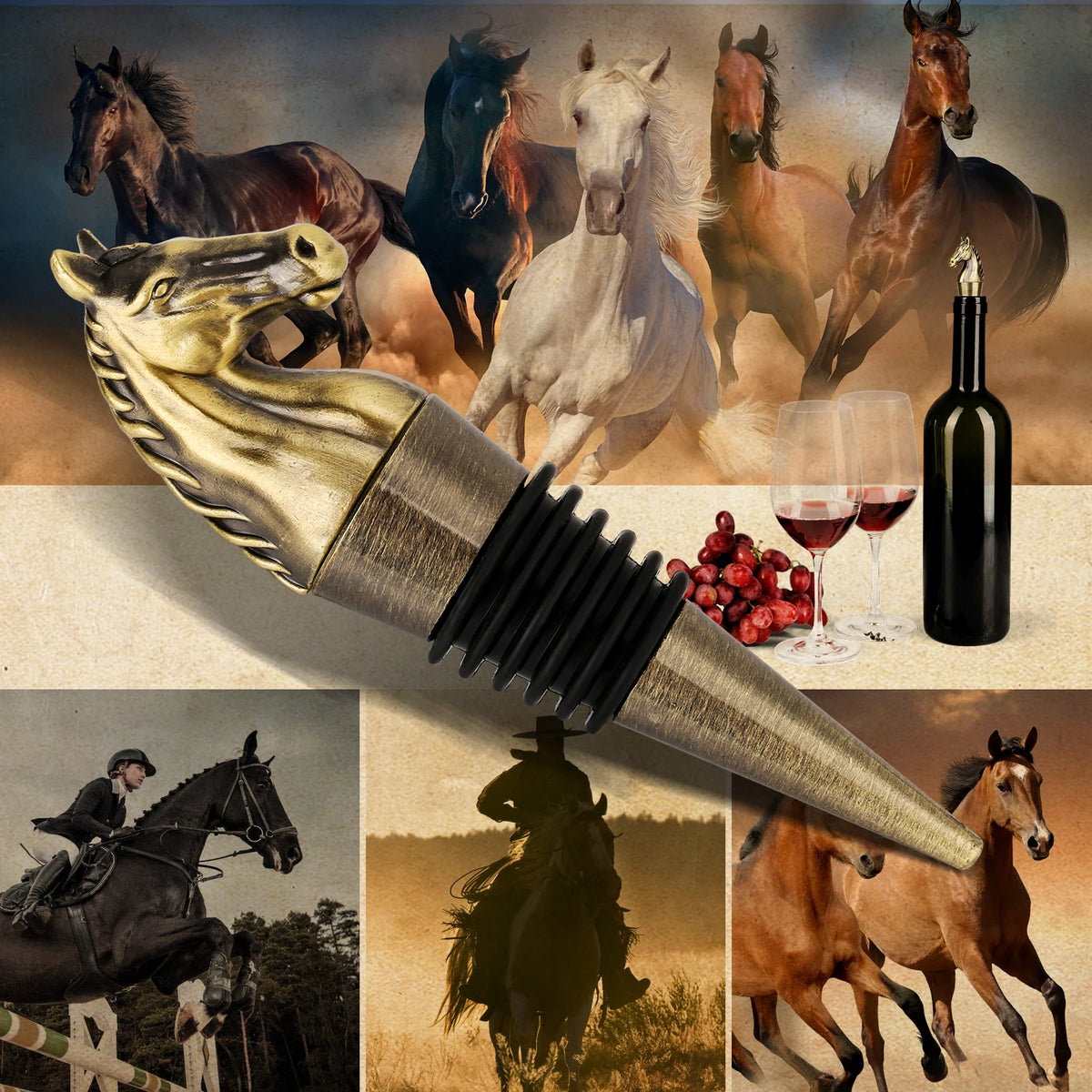 Horse Wine Bottle Stopper