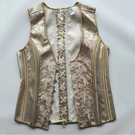 Men's Formal Boned Waistcoat Corset Vest Lace Up Burlesque Performance Stage Costume