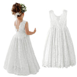 Girls Lace Bohemian Long Photoshoot Dresses