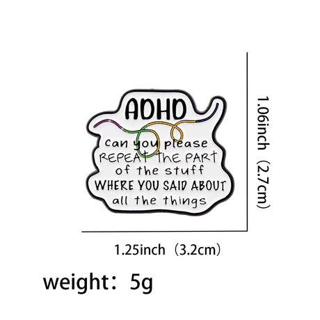 "On/Off Switch" Enamel Pin ADHD Awareness Lapel Pins Badge