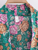 Teal Boho Kimono Wrap Top