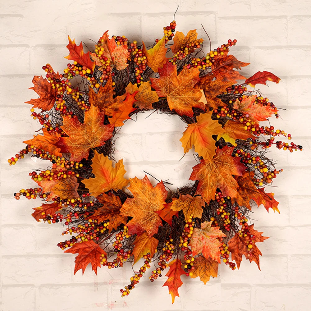 Halloween Wreath Door Decoration Autumn Fall Decor