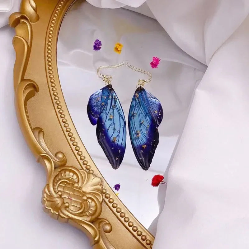 Handmade Resin Fairy Wing Earrings