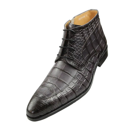 Gator Boots Pointed Toe Mens Genuine Leather Shoes White Purple Green