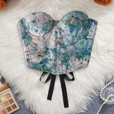 Meadow Weaver's Boned Floral Underwired Corset