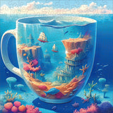 The Underwater World Cup Unique Shape Wooden Jigsaw Puzzles