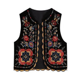 Kezia's Sequinned Embroidered Velvet Waistcoat Vest