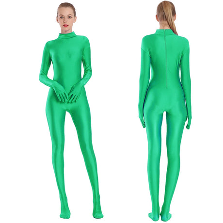 Cat Burglar Adult Spandex Full Body Zentai Footed Jumpsuit Unisex Bodysuit Unitard Halloween Costume