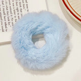 Dopamine Colour Fluffy Scrunchie Hair Bands Ponytail Holder Hair Accessories