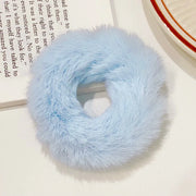 Dopamine Colour Fluffy Scrunchie Hair Bands Ponytail Holder Hair Accessories