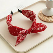 Paisley Bandana Top Knot Bow Headbands