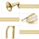 Bugle Trumpet Brass Cavalry Horn with Mouthpiece for School Band Cavalry Military Orchestra Musical Instrument