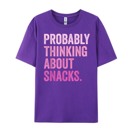 Probably Thinking About Snacks Men's T-Shirts