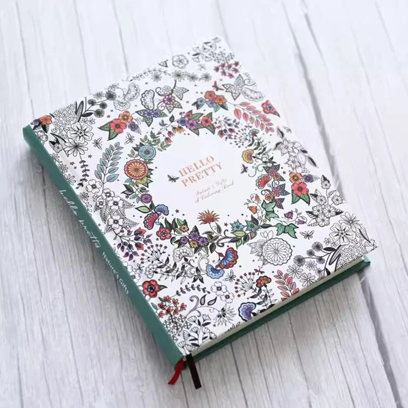 Colouring Notebooks Hardcover Art Journal 148 Sheets Illustrated Diary