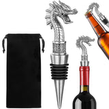 2-in-1 Dragon Head Wine Stopper and Bottle Opener Home Bar Bottle Saver Gift Idea