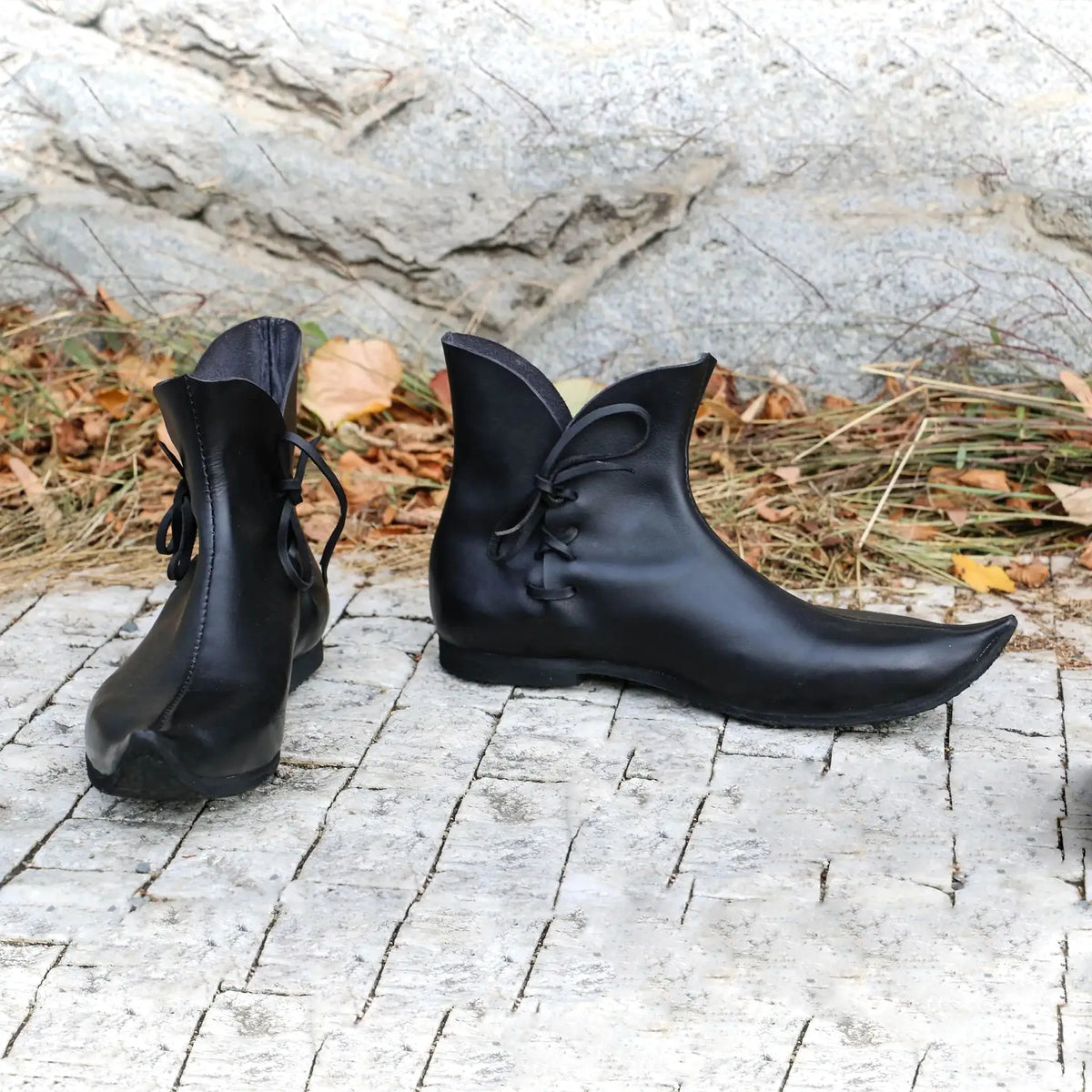 Pointy Crakows Medieval Faux Leather Poulaine For Nobles Renaissance Cosplay