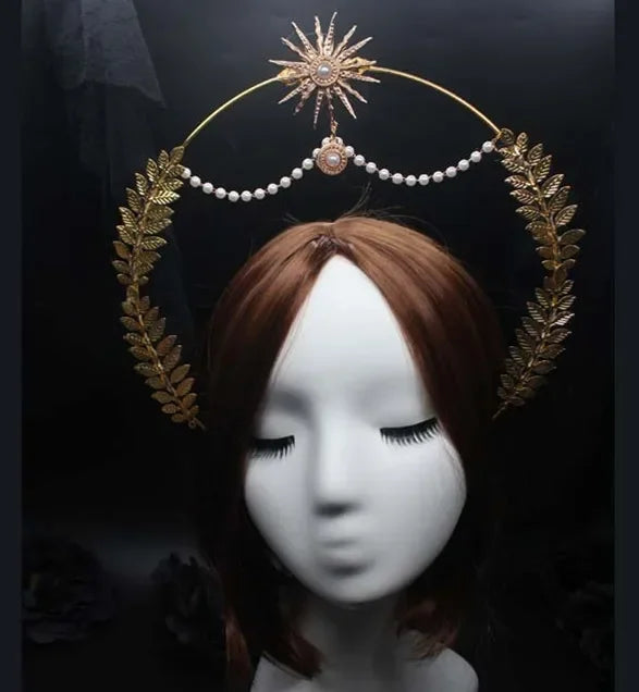 Gothic Halo Crowns Headbands Handmade Headpiece