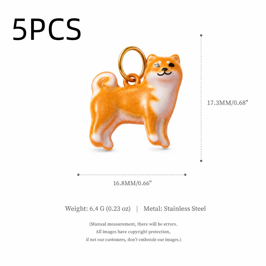 Our Beloved Pets Animal Charm Pendants Stainless Steel PVD 18K Gold Plated For DIY Necklace Bracelet Jewellery Making