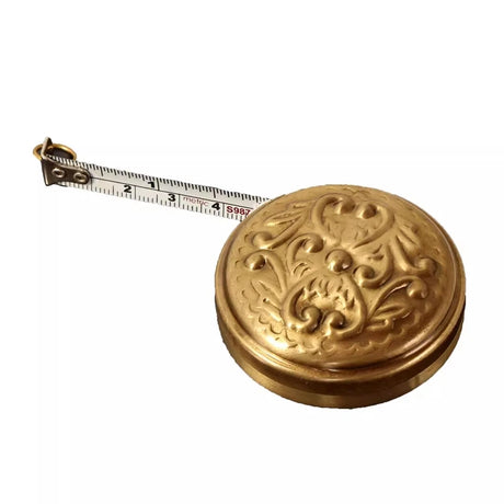 ‌200cm Vintage Brass Embossed Retractable Tape Measure Craft Home Decor