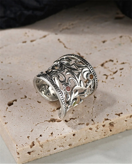 Eternal Garden S925 Sterling Silver Ring Tourmaline