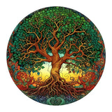 Tree of Life Wooden Jigsaw Puzzle Irregular Animal Shaped Pieces