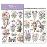 2 Sheet RUB ON Fairy Stickers Junk Journal Craft Transfer Rose Butterfly Stickers DIY Scrapbooking Craft Stickers