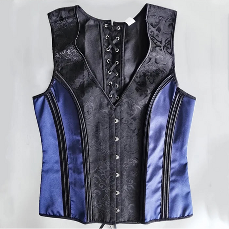 Men's Formal Boned Waistcoat Corset Vest Lace Up Burlesque Performance Stage Costume