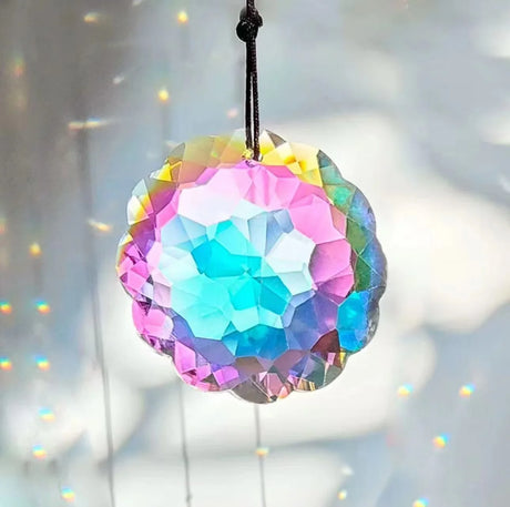 Rainbow Mandala Crystal Sun Catcher Window Hanging Rainbow Maker Crystal Prism