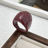 Vintage Style Cherry Red Acrylic Resin Chunky Bangles Bracelet