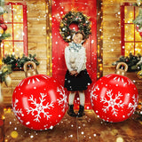 60cm Outdoor Christmas Inflatable Baubles PVC Giant Xmas Balls Decorations Toy Ball