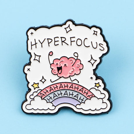 Neurodiverse Super Power Hyper Focus Enamel Lapel Pins Badge