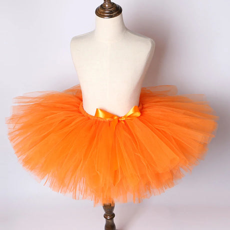 Easter Bunny Tutu Skirt Orange Carrot Tutus with Bunny Ears